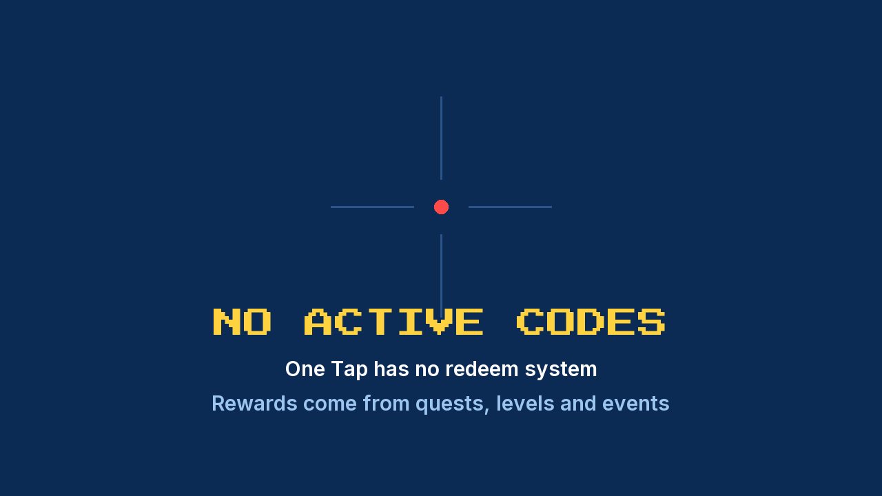 One Tap codes screenshot